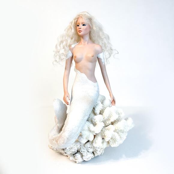 Vtg Mermaid Artist Doll OOAK Dottie Dunsmore Sculpture Fantasy Art Figurine - Picture 8 of 10
